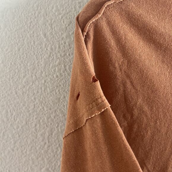 NWT Free People We the Free Dani Oversized T-Shirt Crush Blush Distressed Small - Picture 8 of 9